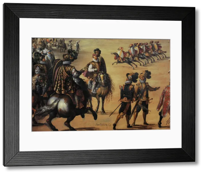 Framed Print : Festivities in the Plaza Mayor, c. 1630, by Juan de la Corte Framed Print : Festivities in the Plaza Mayor, c. 1630, by Juan de la Corte