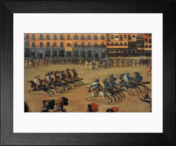 Framed Print : Festivities in the Plaza Mayor, c. 1630, by Juan de la Corte Framed Print : Festivities in the Plaza Mayor, c. 1630, by Juan de la Corte