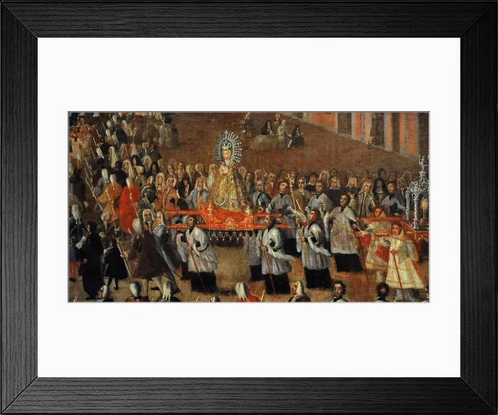 Framed Print : Procession of Our Lady of Grace in the Cebada Square Framed Print : Procession of Our Lady of Grace in the Cebada Square