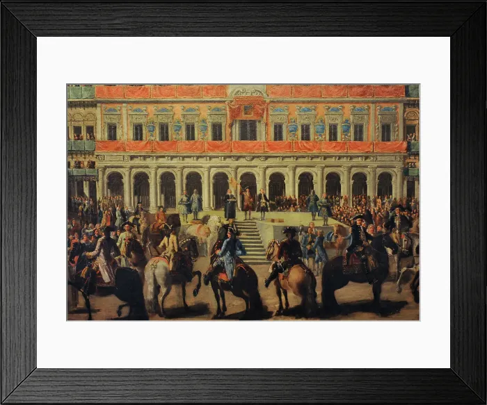 Framed Print : Embellishment of Plaza Mayor, Charles III enters Madrid Framed Print : Embellishment of Plaza Mayor, Charles III enters Madrid