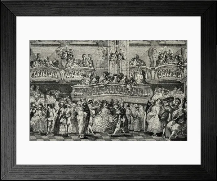 Framed Print : Masquerade Ball at the Coliseo del Principe, circa 1771-1802 Framed Print : Masquerade Ball at the Coliseo del Principe, circa 1771-1802