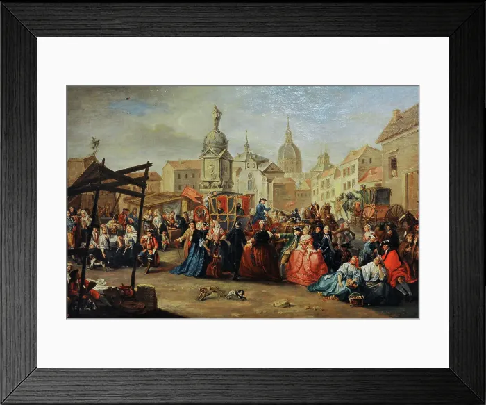 Framed Print : The Madrid Fair in la Cebada Square, 1770-1780 Framed Print : The Madrid Fair in la Cebada Square, 1770-1780
