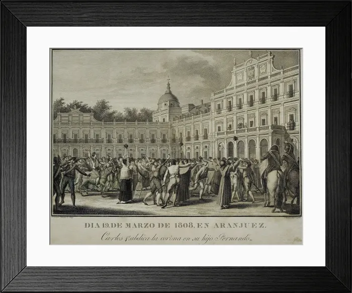 Framed Print : Charles IV abdicates in favour of his son Ferdinand Framed Print : Charles IV abdicates in favour of his son Ferdinand
