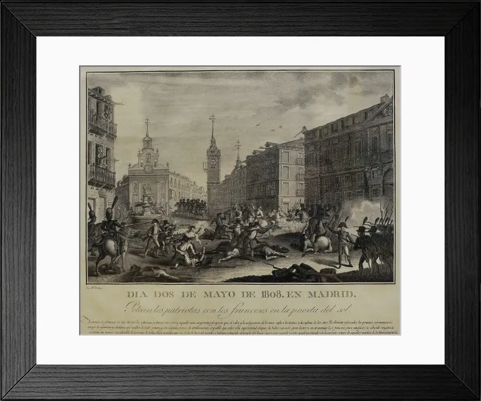 Framed Print : Patriots fight against French at the Puerta del Sol, Madrid Framed Print : Patriots fight against French at the Puerta del Sol, Madrid