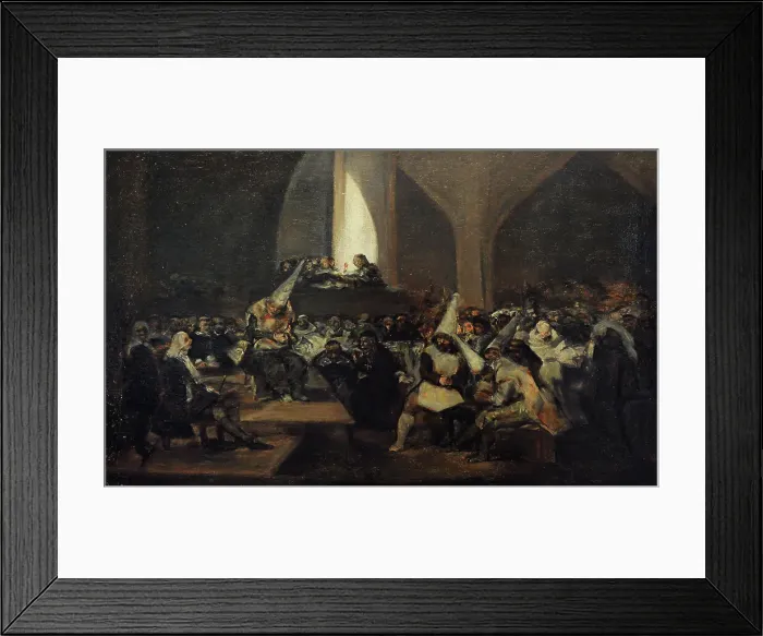 Framed Print : Trial of the Inquisition, circa 1819. Copy of Eugenio Lucas Framed Print : Trial of the Inquisition, circa 1819. Copy of Eugenio Lucas