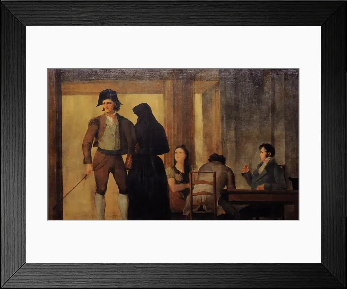Framed Print : Drinkers Seated at a Table in the Cafe de Levante in Madrid Framed Print : Drinkers Seated at a Table in the Cafe de Levante in Madrid