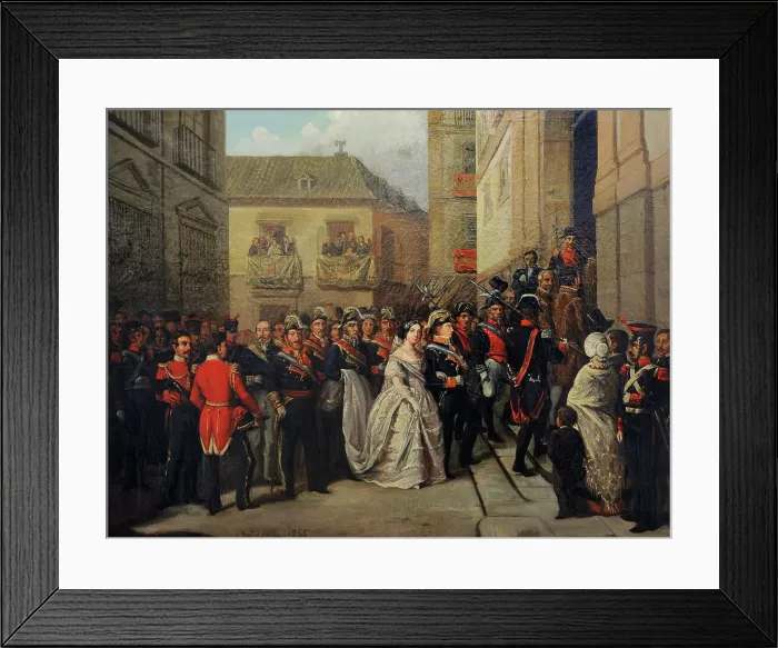 Framed Print : Queen Isabella II and husband visit Maundy Thursday Monument Framed Print : Queen Isabella II and husband visit Maundy Thursday Monument