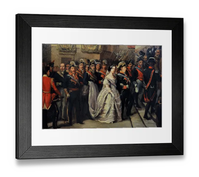 Framed Print : Queen Isabella II and husband visit Maundy Thursday Monument Framed Print : Queen Isabella II and husband visit Maundy Thursday Monument