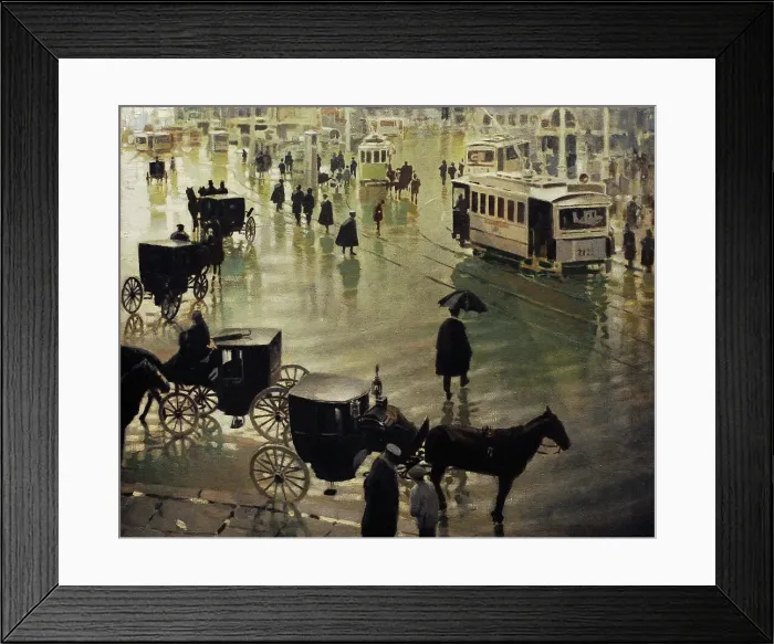 Framed Print : Puerta del Sol, circa 1900, by Enrique Martinez Cubells Framed Print : Puerta del Sol, circa 1900, by Enrique Martinez Cubells