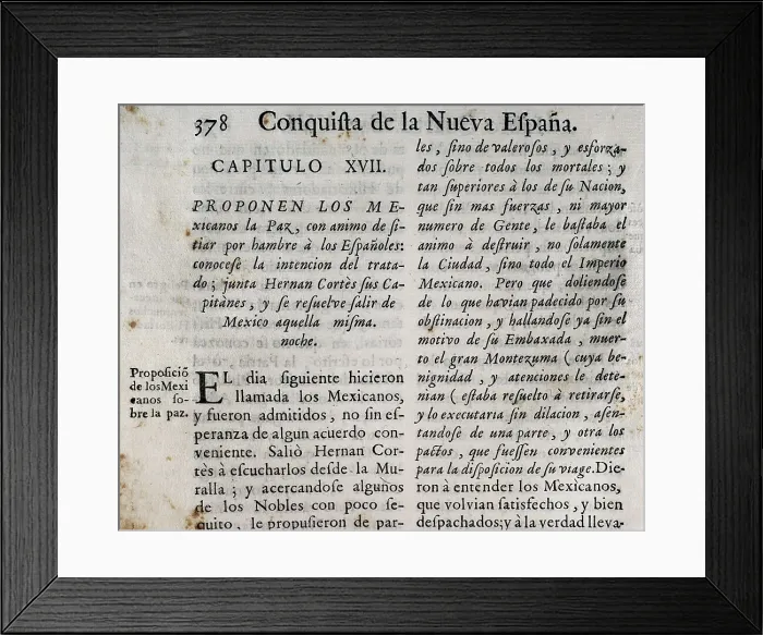 Framed Print : History of the Conquest of Mexico Framed Print : History of the Conquest of Mexico