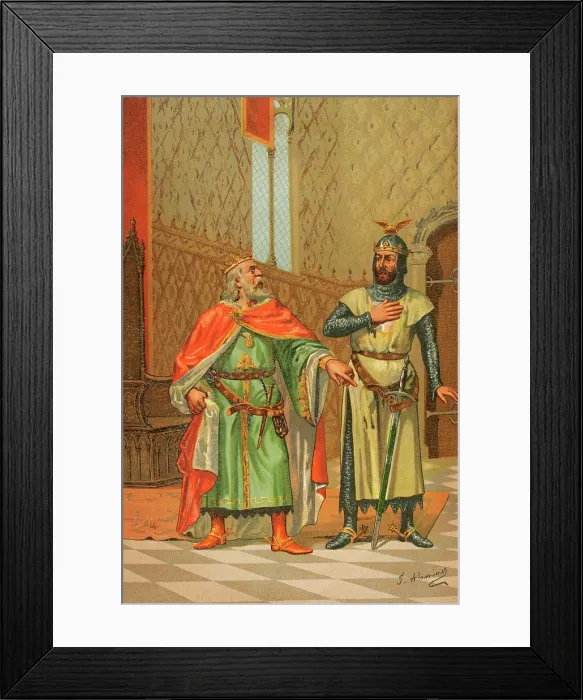 Framed Print : Alfonso X of Castile and Leon and his son Sancho IV Framed Print : Alfonso X of Castile and Leon and his son Sancho IV