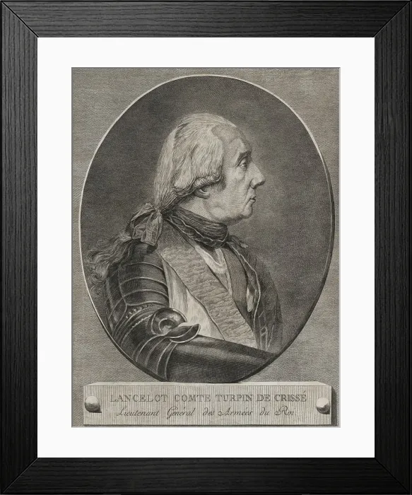 Framed Print : Lancelot Turpin de Crisse (1716-1793). French military Framed Print : Lancelot Turpin de Crisse (1716-1793). French military