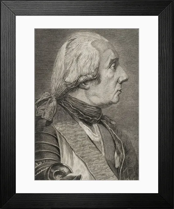 Framed Print : Lancelot Turpin de Crisse (1716-1793). French military Framed Print : Lancelot Turpin de Crisse (1716-1793). French military