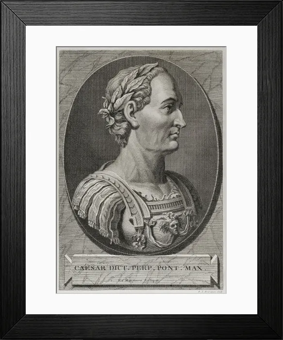 Framed Print : Gaius Julius Caesar - Roman politician, general and writer Framed Print : Gaius Julius Caesar - Roman politician, general and writer