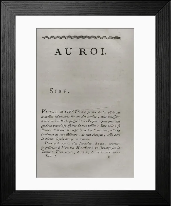 Framed Print : Dedication page to the King. Commentaires de Cesar Framed Print : Dedication page to the King. Commentaires de Cesar