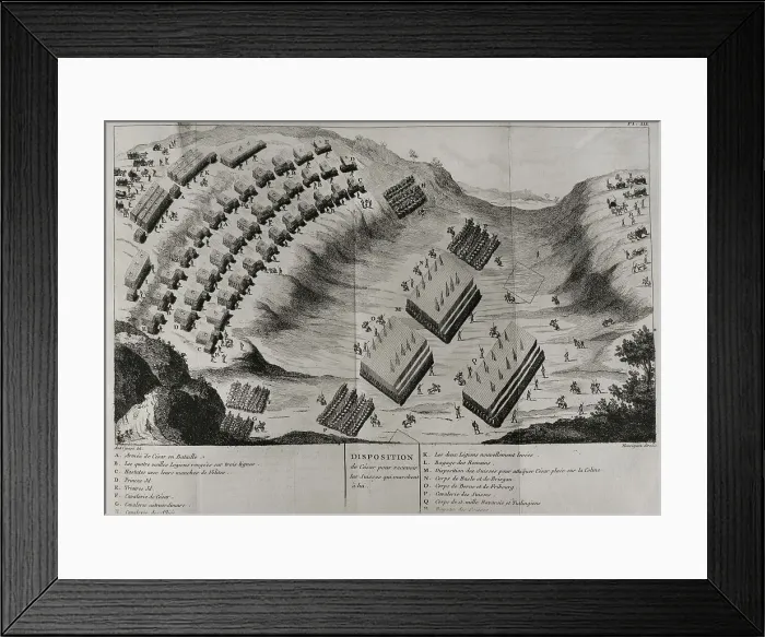 Framed Print : Caesar's position to receive the Helvetii Framed Print : Caesar's position to receive the Helvetii