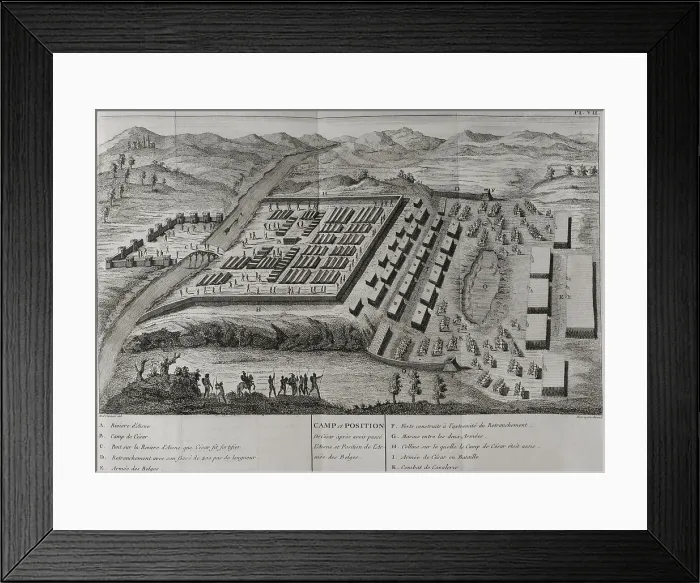 Framed Print : Gallic Wars (58 BC-50 BC). The battle of the Aisne (57 BC) Framed Print : Gallic Wars (58 BC-50 BC). The battle of the Aisne (57 BC)