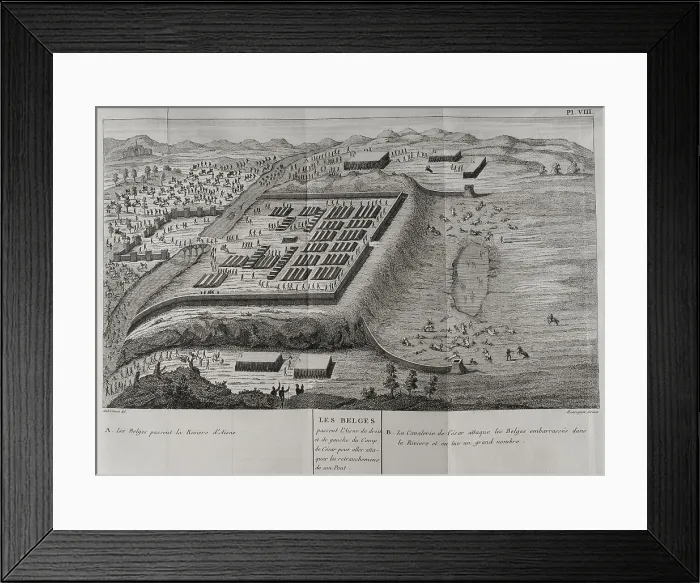 Framed Print : Gallic Wars (58 BC-50 BC). The battle of the Aisne (57 BC) Framed Print : Gallic Wars (58 BC-50 BC). The battle of the Aisne (57 BC)