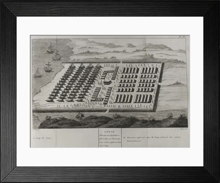 Framed Print : Caesar disembarked in Britain (54 BC) Framed Print : Caesar disembarked in Britain (54 BC)
