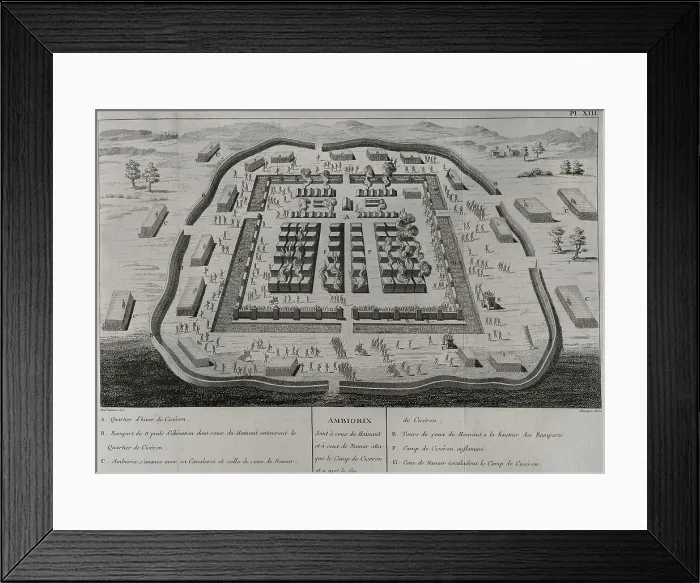 Framed Print : Gallic Wars (58 BC-50 BC). Ambiorix, leader of the Eburons t Framed Print : Gallic Wars (58 BC-50 BC). Ambiorix, leader of the Eburons t