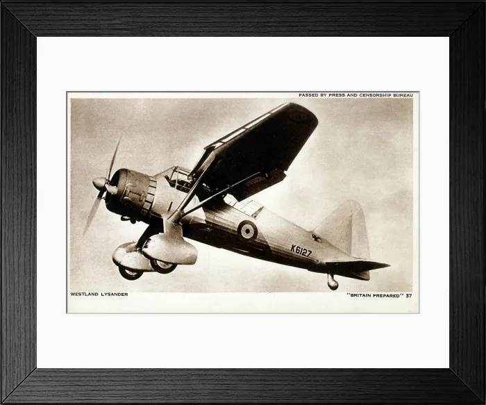 Framed Print : A Westland Lysander of the Royal Air Force (RAF) Framed Print : A Westland Lysander of the Royal Air Force (RAF)