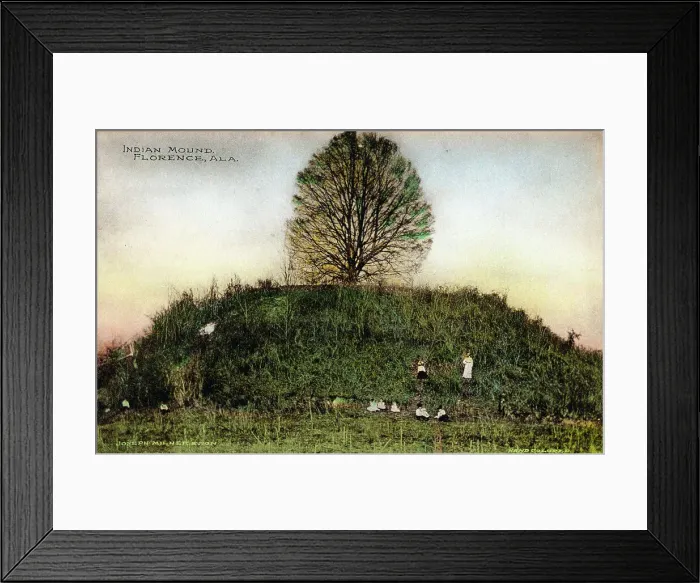 Framed Print : Indian Mound at Florence, Alabama, USA Framed Print : Indian Mound at Florence, Alabama, USA