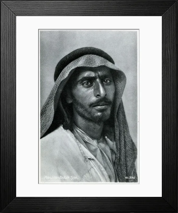 Framed Print : Bedouin Man - Palestine Framed Print : Bedouin Man - Palestine