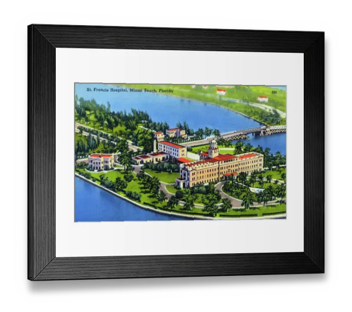 Framed Print : St. Francis Hospital, Miami Beach, Florida, USA Framed Print : St. Francis Hospital, Miami Beach, Florida, USA