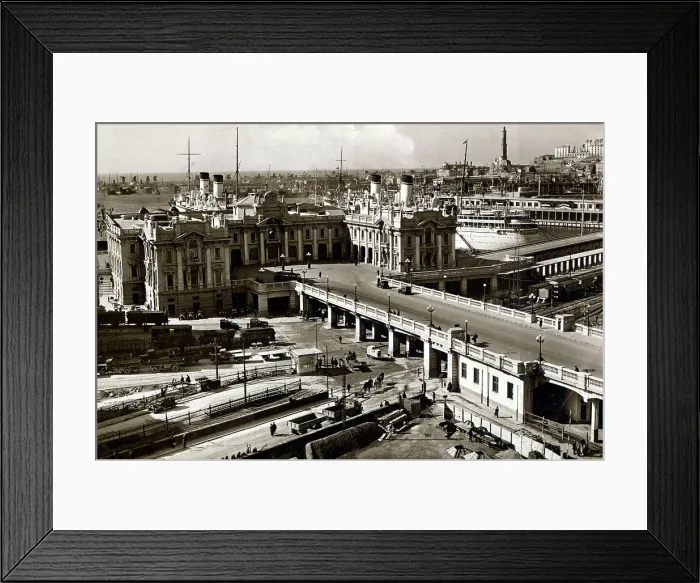 Framed Print : Genoa, Italy - Port and Maritime Railway Station Framed Print : Genoa, Italy - Port and Maritime Railway Station