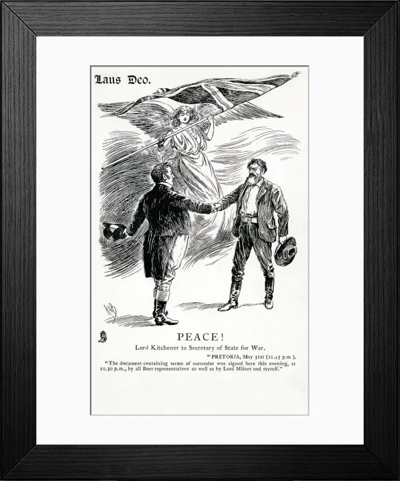 Framed Print : Peace at the end of the Boer War Framed Print : Peace at the end of the Boer War
