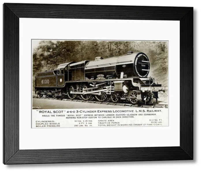 Framed Print : LMS Royal Scot Class 6100 - Royal Scot Framed Print : LMS Royal Scot Class 6100 - Royal Scot