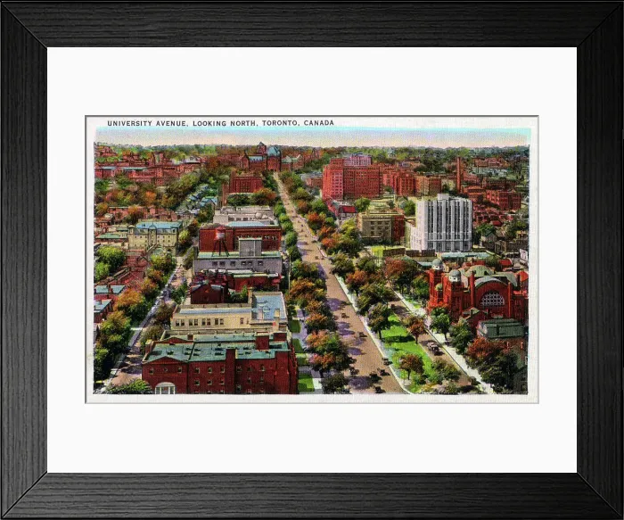 Framed Print : University Avenue, looking north, Toronto Canada Framed Print : University Avenue, looking north, Toronto Canada