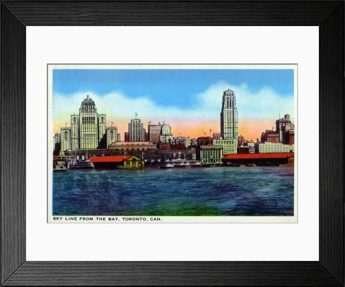 Framed Print : Skyline from the bay, Toronto Canada Framed Print : Skyline from the bay, Toronto Canada