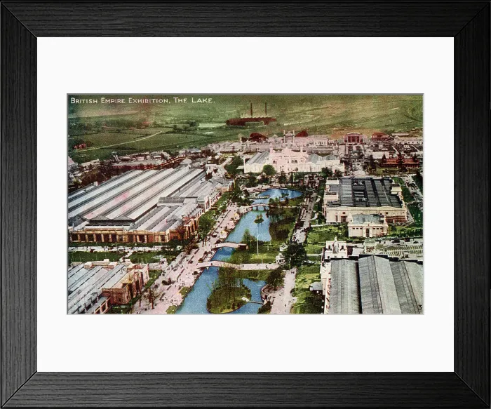 Framed Print : British Empire Exhibition, Wembley, London - The Lake Framed Print : British Empire Exhibition, Wembley, London - The Lake
