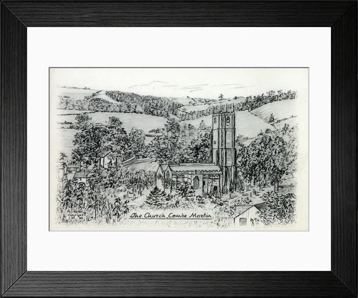 Framed Print : The Church, Combe Martin, Devon Framed Print : The Church, Combe Martin, Devon