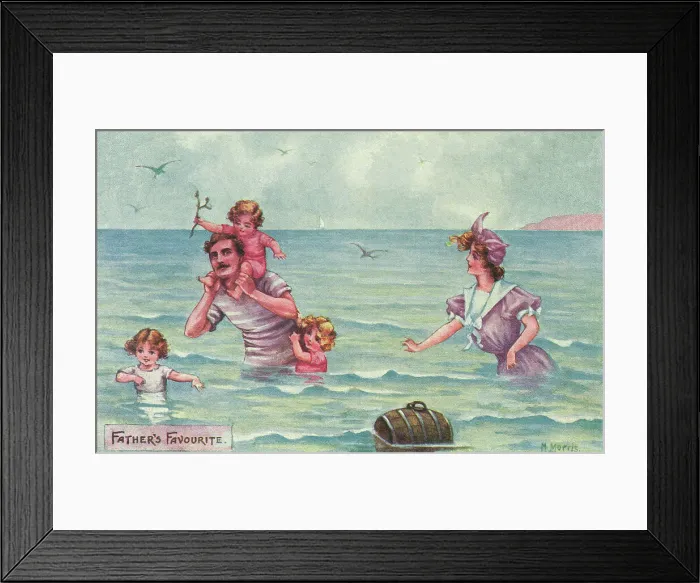 Framed Print : Beach Scene Framed Print : Beach Scene