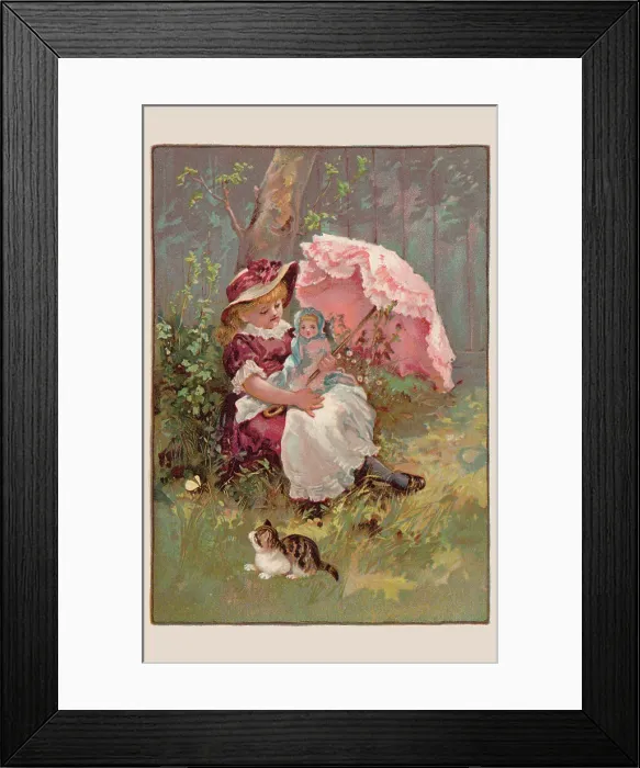 Framed Print : Young Girl & her Doll Framed Print : Young Girl & her Doll