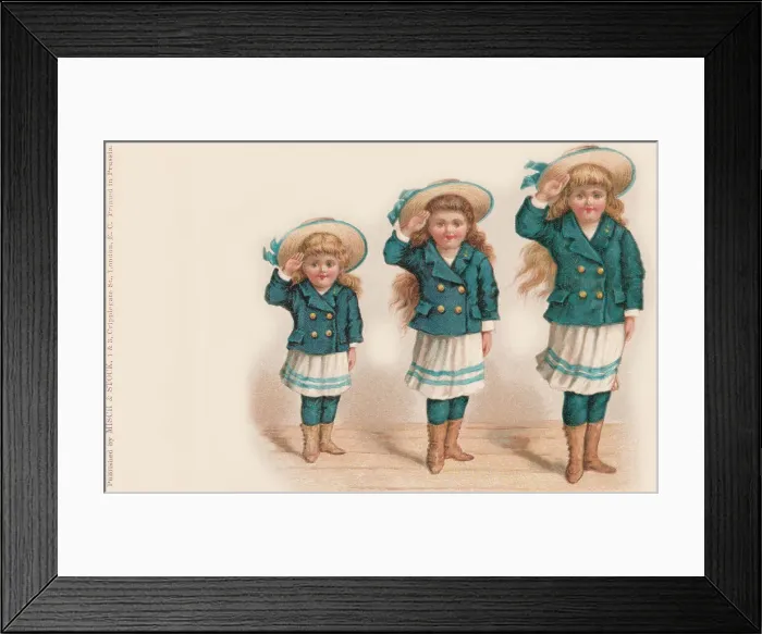 Framed Print : Girls in Sailor Suits Framed Print : Girls in Sailor Suits