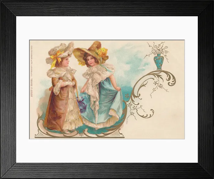 Framed Print : Girls in Conversation Framed Print : Girls in Conversation