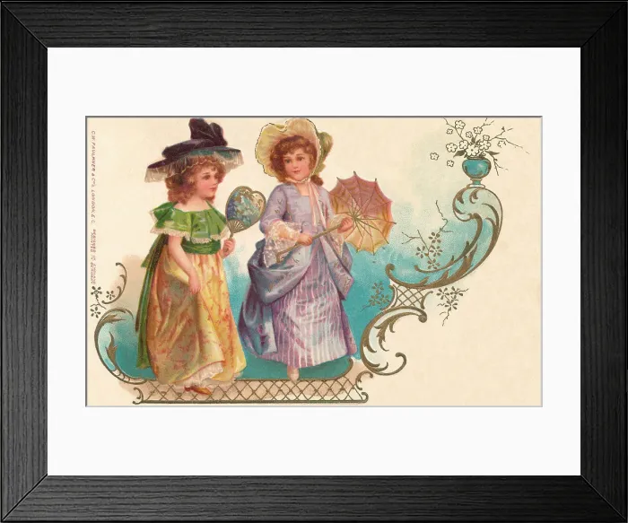 Framed Print : Girls in Conversation Framed Print : Girls in Conversation