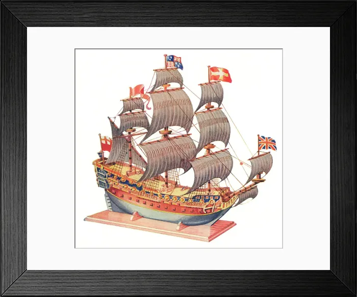 Framed Print : Model Galleon Framed Print : Model Galleon