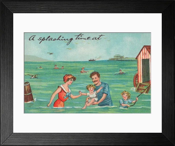 Framed Print : Beach Scene Framed Print : Beach Scene