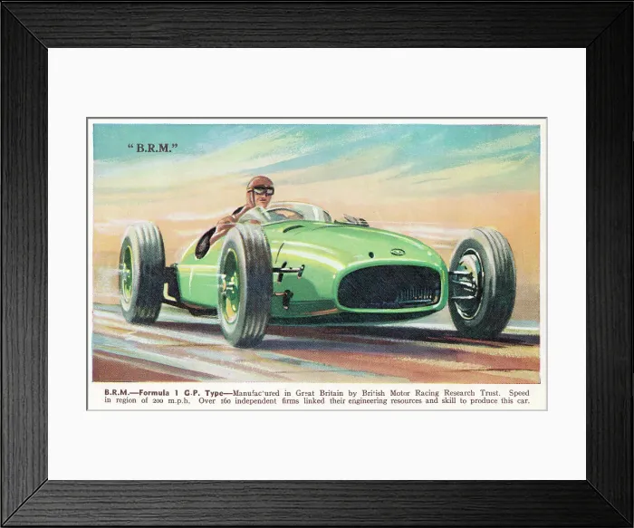 Framed Print : BRM. 1950s Formula 1 racing car Date: 1950s Framed Print : BRM. 1950s Formula 1 racing car Date: 1950s