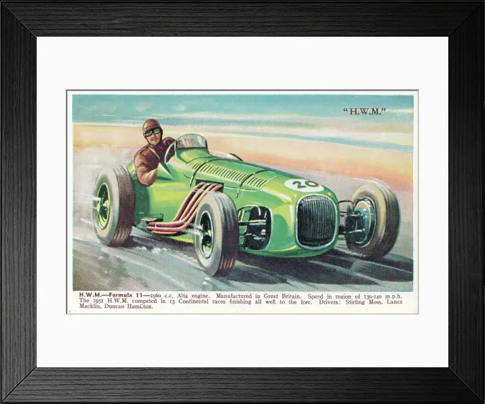 Framed Print : HWM. 1950s Formula 1 racing car Date: 1950s Framed Print : HWM. 1950s Formula 1 racing car Date: 1950s