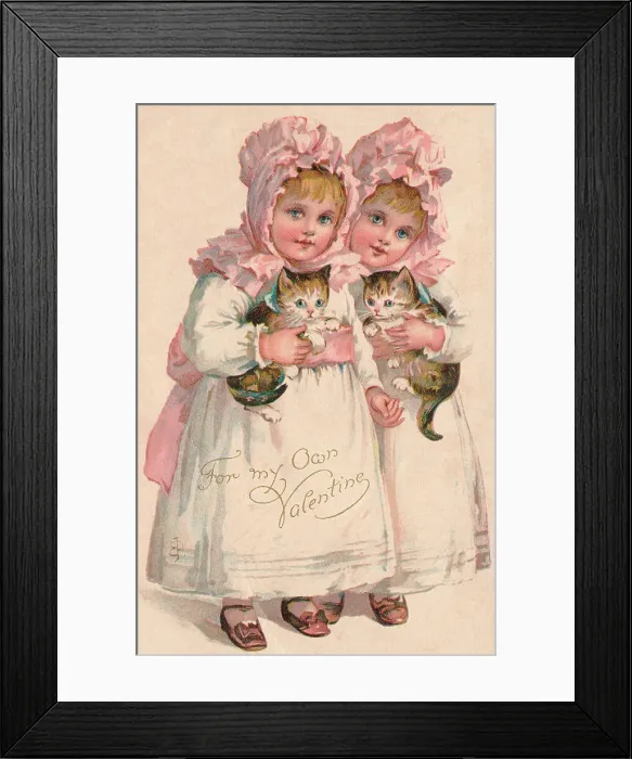 Framed Print : Victorian Twin Girls Framed Print : Victorian Twin Girls