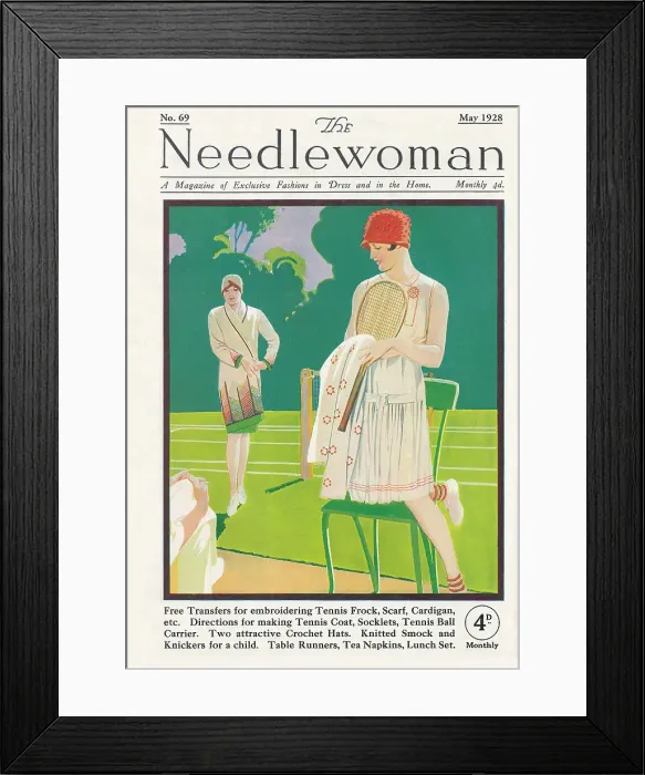 Framed Print : The Needlewoman cover May 1928 Framed Print : The Needlewoman cover May 1928