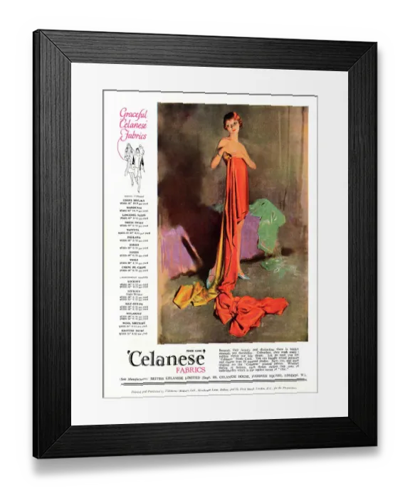 Framed Print : Celanese Fabrics
