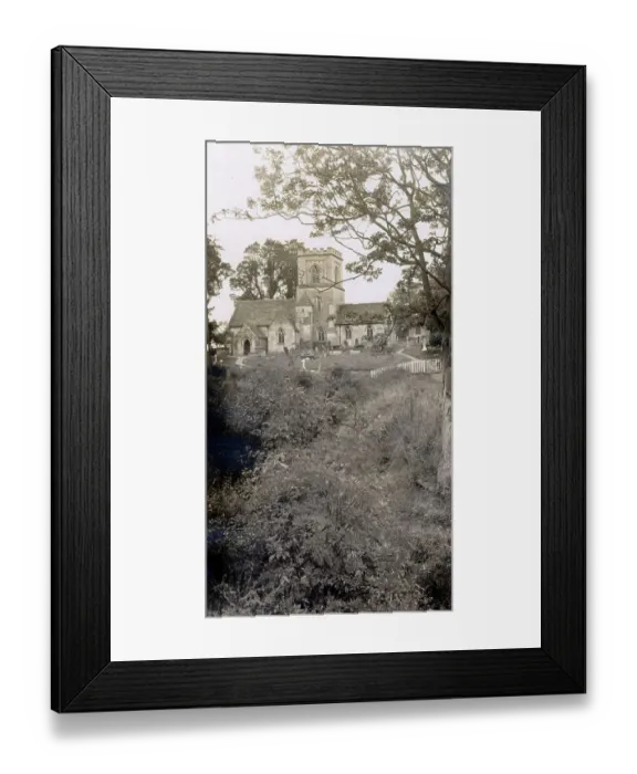 Framed Print : St George's Church, viewed from the south, in the village of Brockworth, Gloucestershire Date: 1930s Framed Print : St George's Church, viewed from the south, in the village of Brockworth, Gloucestershire Date: 1930s