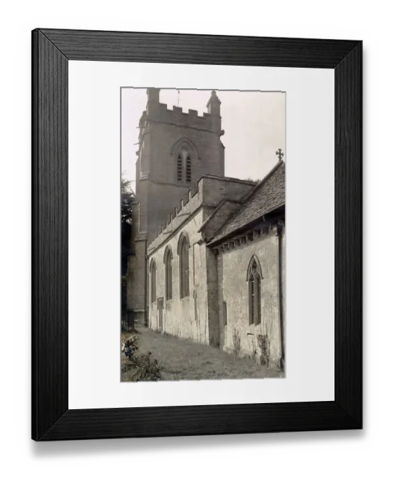 Framed Print : St Mary's Church, viewed from the SE, in the village of Temple Guiting, Gloucestershire Date: 1930s Framed Print : St Mary's Church, viewed from the SE, in the village of Temple Guiting, Gloucestershire Date: 1930s