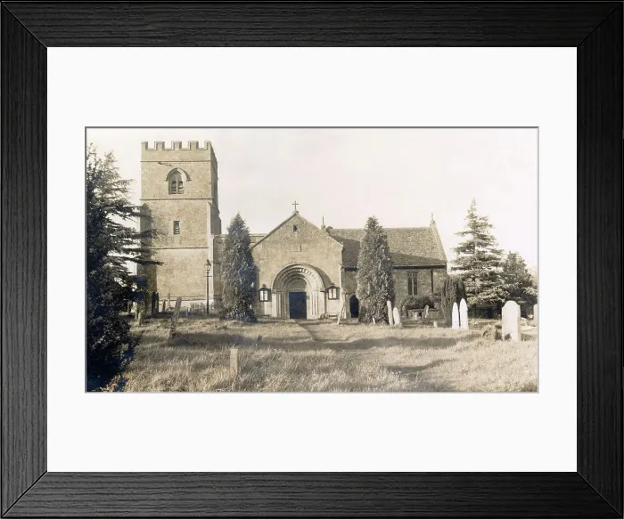 Framed Print : St Michael's Church, viewed from the south, in the village of Guiting Power, Gloucestershire Date: 1930s Framed Print : St Michael's Church, viewed from the south, in the village of Guiting Power, Gloucestershire Date: 1930s